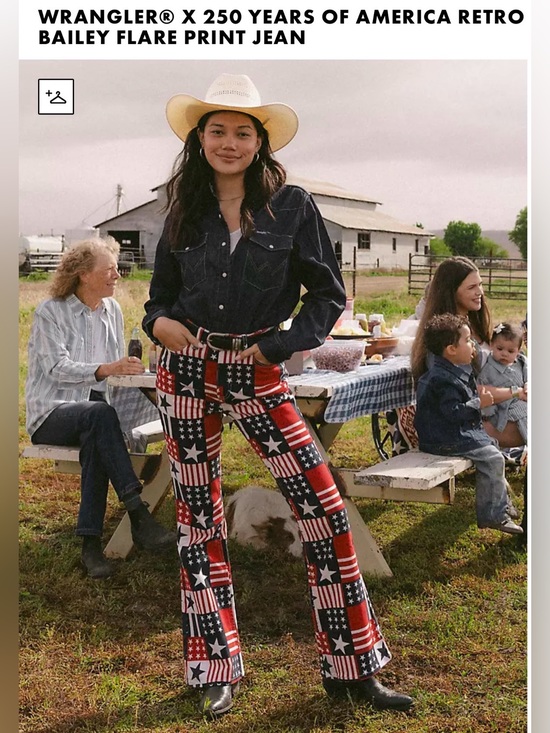 Denim - WRANGLER® X 250 YEARS OF AMERICA RETRO BAILEY FLARE PRINT JEAN - 31 x 32